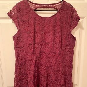 Plus size American rag lace mini dress